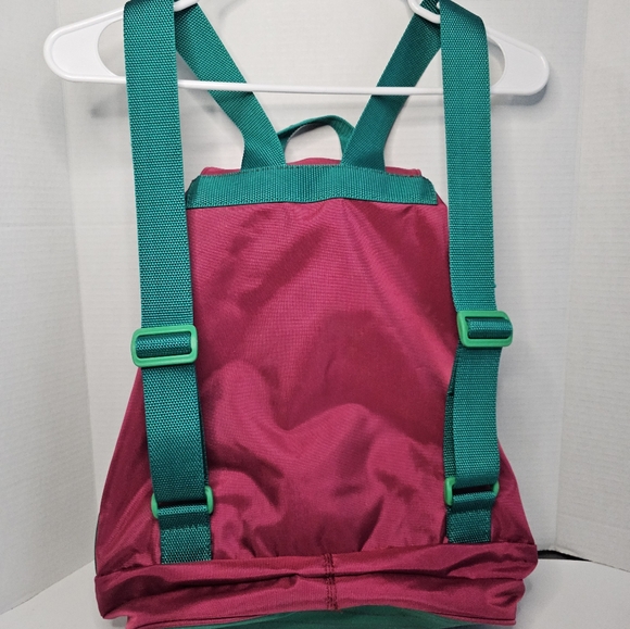 Vintage 90s Samsonite Sammies Spell Out Striped Top Loader Backpack Book Bag - Picture 2 of 3